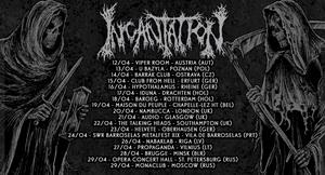 Incantation European Tour 2016 poster