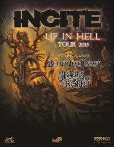 Incite Up in Hell US Tour 2015 poster