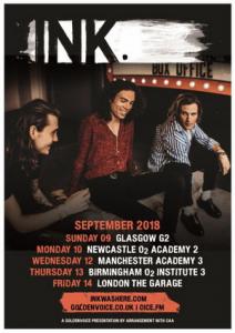 INK. UK Tour 2018 poster