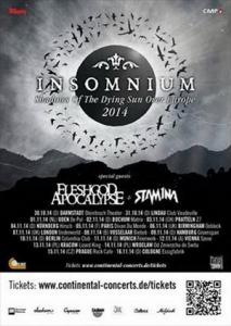 Insomnium European tour 2014 poster