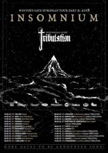 Insomnium Euro Tour 2018 poster