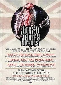Jared James Nichols UK tour 2015 poster