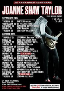 Joanne Shaw Taylor UK Tour 2015 poster