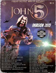 John 5 and The Creatures North American Tour 2019 poster