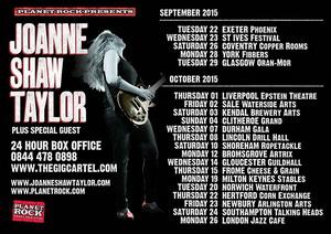 Joanne Shaw Taylor Autumn UK Tour 2015 poster