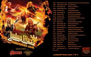 Judas Priest North American Tour 2018 poster