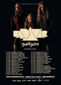 Kadavar Euro Tour 2017 poster