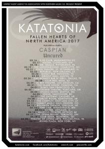 Katatonia North American Tour 2017 poster