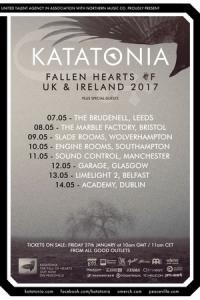 Katatonia UK IRE Tour 2017 poster