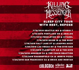 Killing The Messenger West Coast Tour 2016 poster