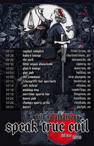 Kill No Albatross Canada Tour 2018 poster