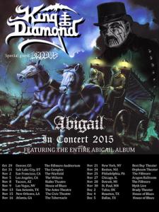 King Diamond Abigail in Concert 2015 Tour poster