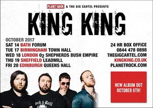 King King October 2017 UK Tour poster