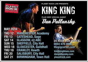 King King 2016 UK Tour poster