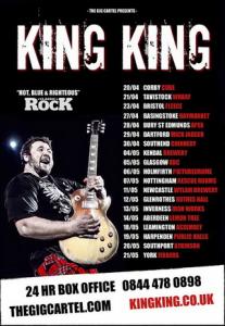 King King Spring 2017 UK Tour poster
