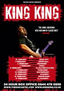 King King UK Tour 2019 poster