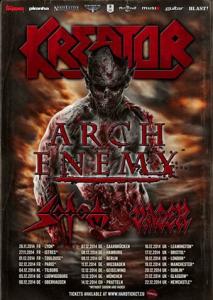 Kreator 2014 European Tour poster