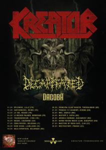 Kreator Euro Tour 2018 poster