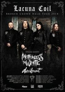 Lacuna Coil Euro tour 2014 poster