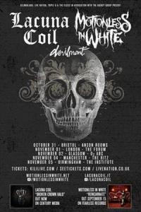 Lacuna Coil Motionless In White co-headline UK tour 2014 poster