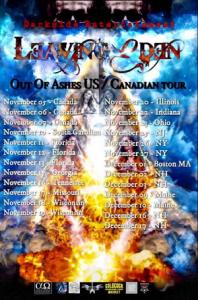 Leaving Eden US Canada Tour Dates 2016 poster