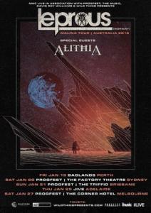 Leprous Australian Tour 2018 poster