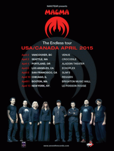 Magma North American Tour 2015 poster
