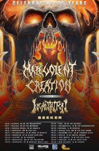 Malevolent Creation North American Tour 2016 poster