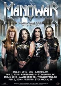 Manowar Scandi Tour 2016 poster