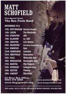 Matt Schofield UK Tour 2014 poster