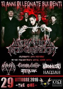 Mechanical God Creation 10th Anniversary Show 2016 poster
