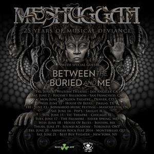 Meshuggah North American Tour 2014 poster