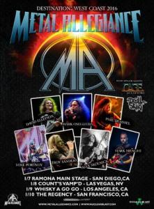 Metal Allegiance West Coast Tour 2016 poster