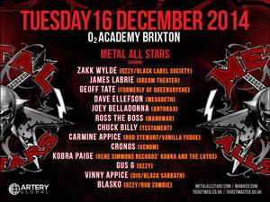 Metal All Stars UK live show 2014 poster