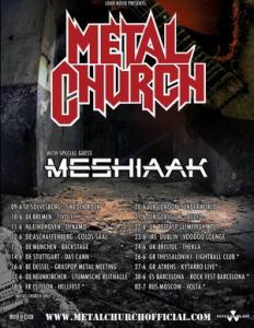 Metal Church Euro Tour 2017 poster