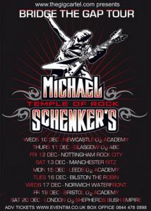 Michael Schenker December 2014 UK Tour poster