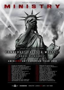 Ministry Euro & UK Tour 2018 poster