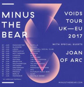 Minus The Bear EU & UK Tour 2017 poster