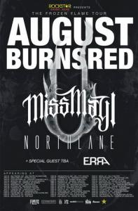 Miss May & August Burns Red 2015 tour poster