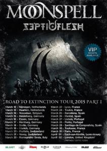 Moonspell Euro Tour 2015 poster