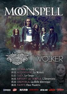Moonspell French Tour 2016 poster