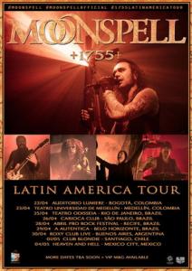 Moonspell Latin America Tour 2018 poster