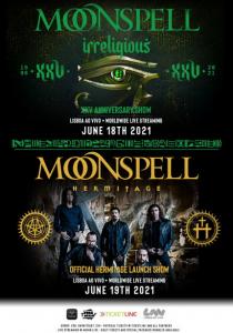 Moonspell Live shows 2021 poster