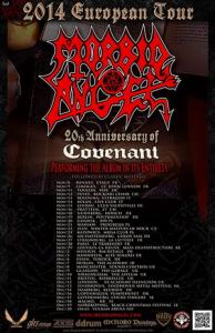 Morbid Angel Euro tour 2014 poster