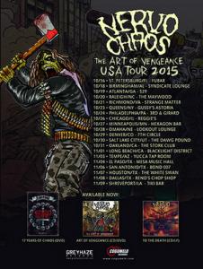Nervochaos US Tour 2015 poster