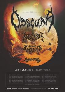 Obscura European Tour 2016 poster