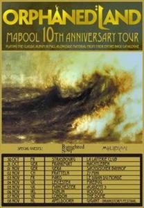Orphaned Land Mabool 10th anniversary tour 2014 poster