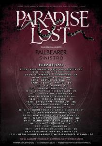 Paradise Lost Euro Tour 2017 poster