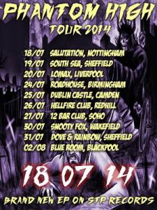 The Senton Bombs Tour 2014 poster