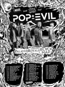 Pop Evil US Tour 2018 poster